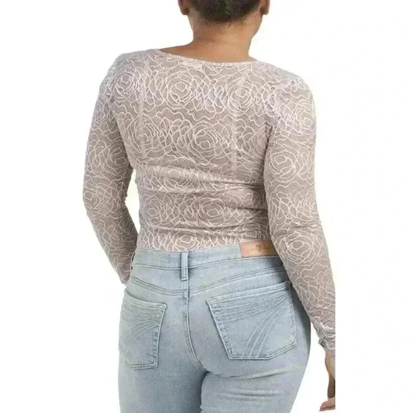 Free People In My Head Sheer Lace Purple Bodysuit Small Fairy Whimsigoth - Picture 4 of 6